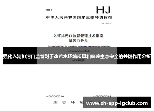 强化入河排污口监管对于改善水环境质量和保障生态安全的关键作用分析